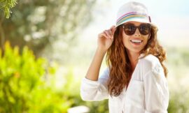 Woman wearing sunglasses